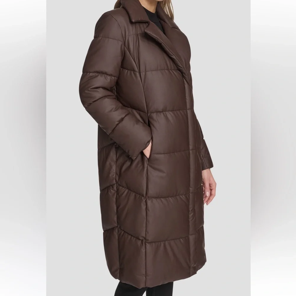 Women's Brown Puffer Coat - Picture 5 of 5